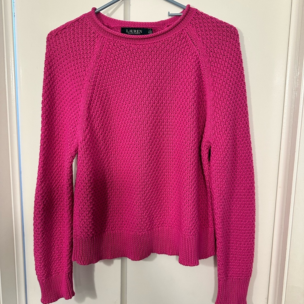 Lauren by Ralph Lauren sweater in pink, size Medium